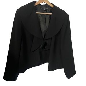 Nipon‎ Boutique Black Open Front Blazer Size 15W
